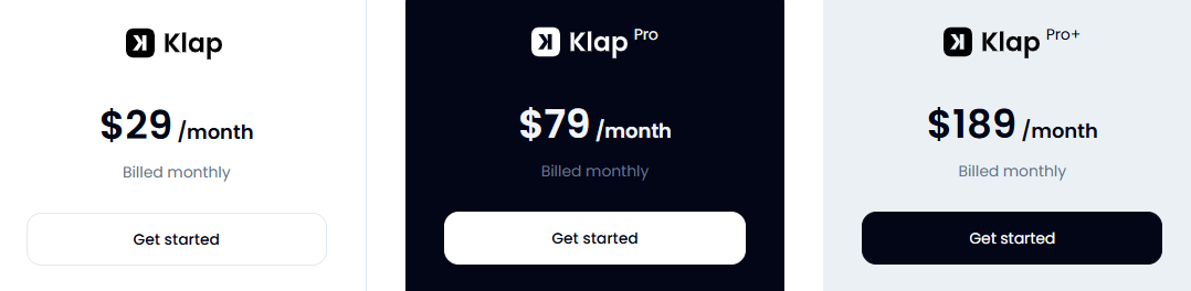 Klap Pricing.png